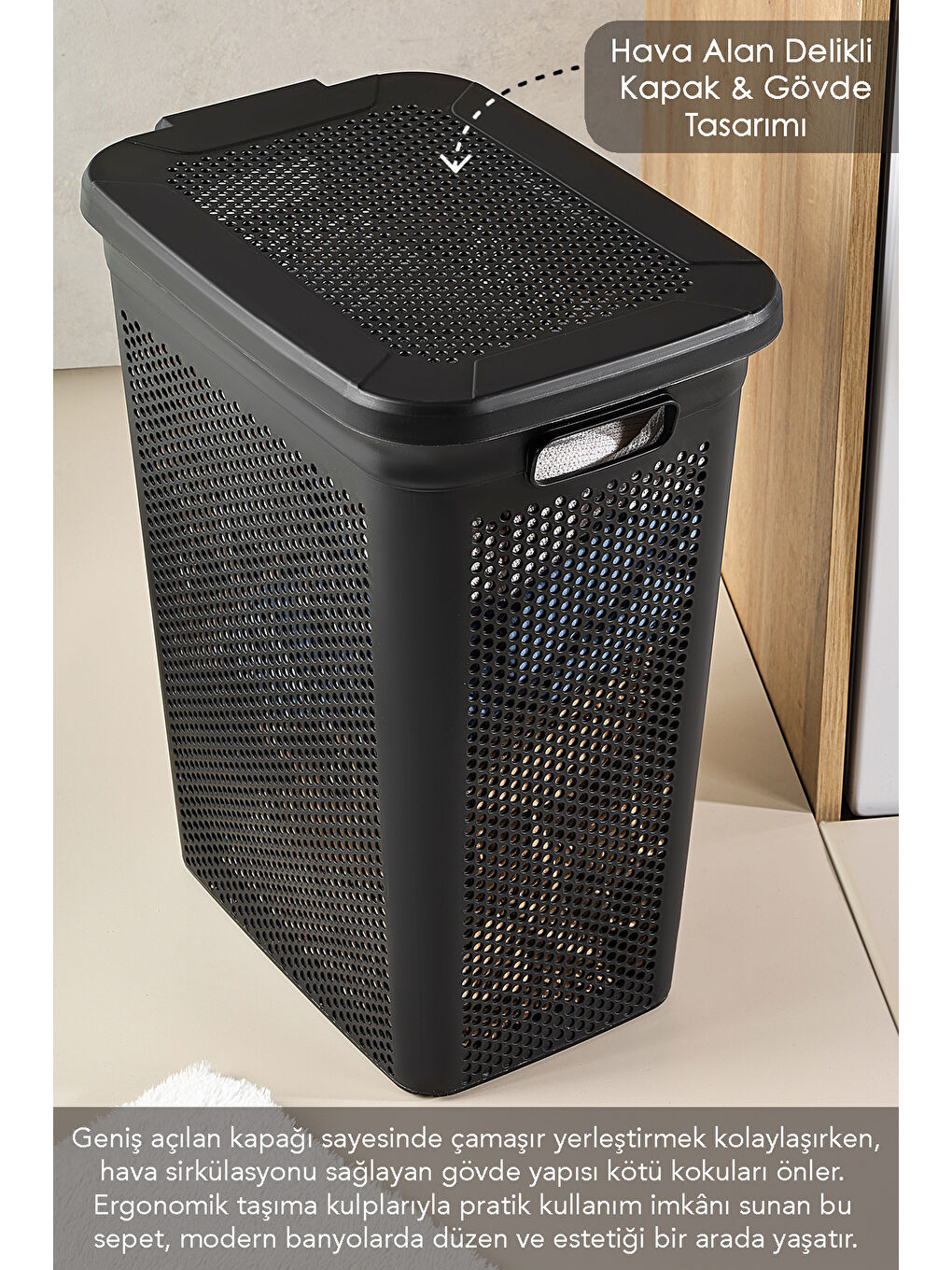 Karışık 2'li Kirli Çamaşır Sepeti Seti 40 l-3