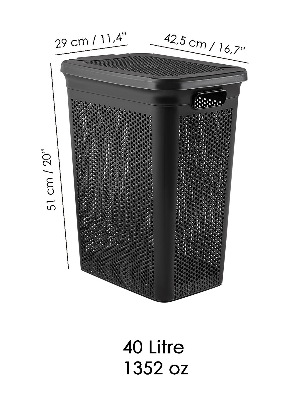 Karışık 2'li Kirli Çamaşır Sepeti Seti 40 l-5