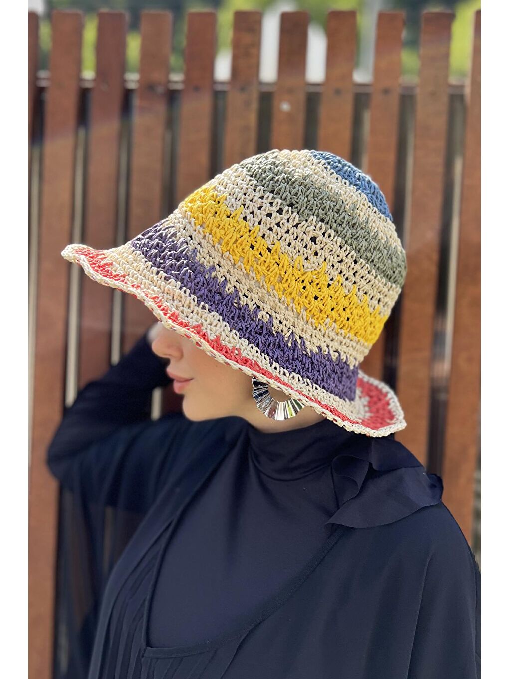 El Örgüsü Hasır Şapka RŞ-94 Bej-1