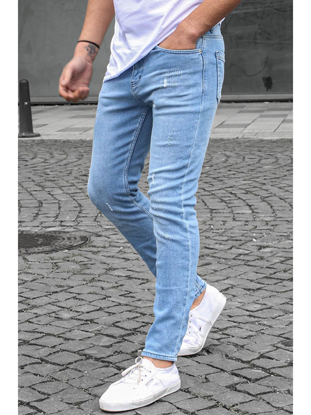 Madmext Skinny Fit Buz Mavisi Erkek Jean 5712 - 3