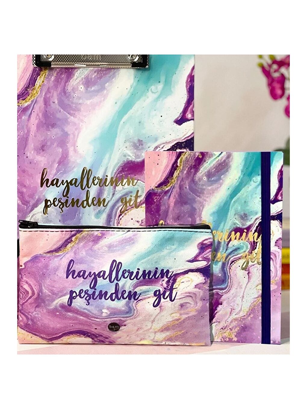 Hayallerinin Peşinden Git V2 Tasarımlı Kırtasiye Seti-1