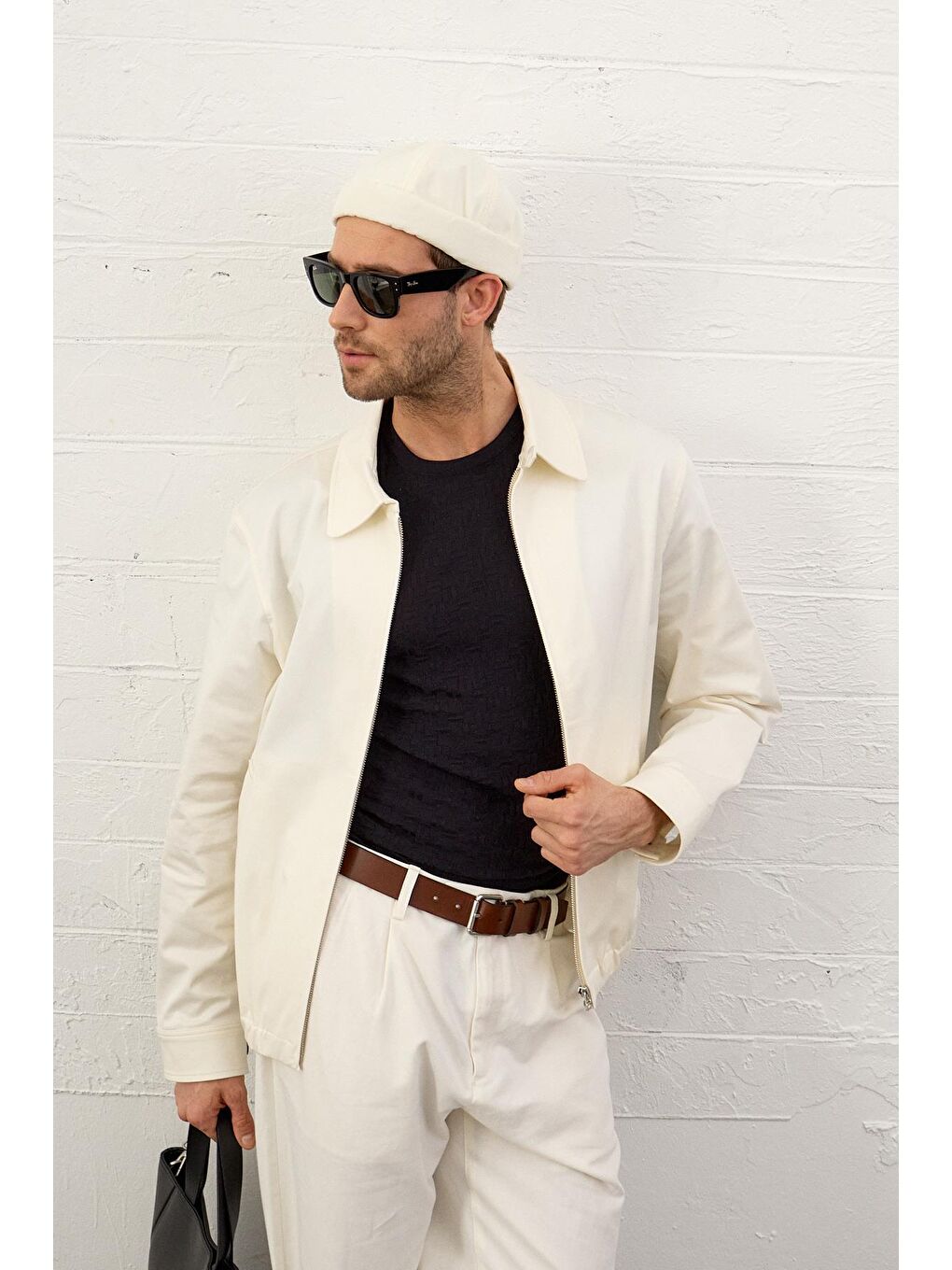 Danger Modelli Bisiklet Yaka Slim-Fit Yazlık Triko Tişört Siyah - 4