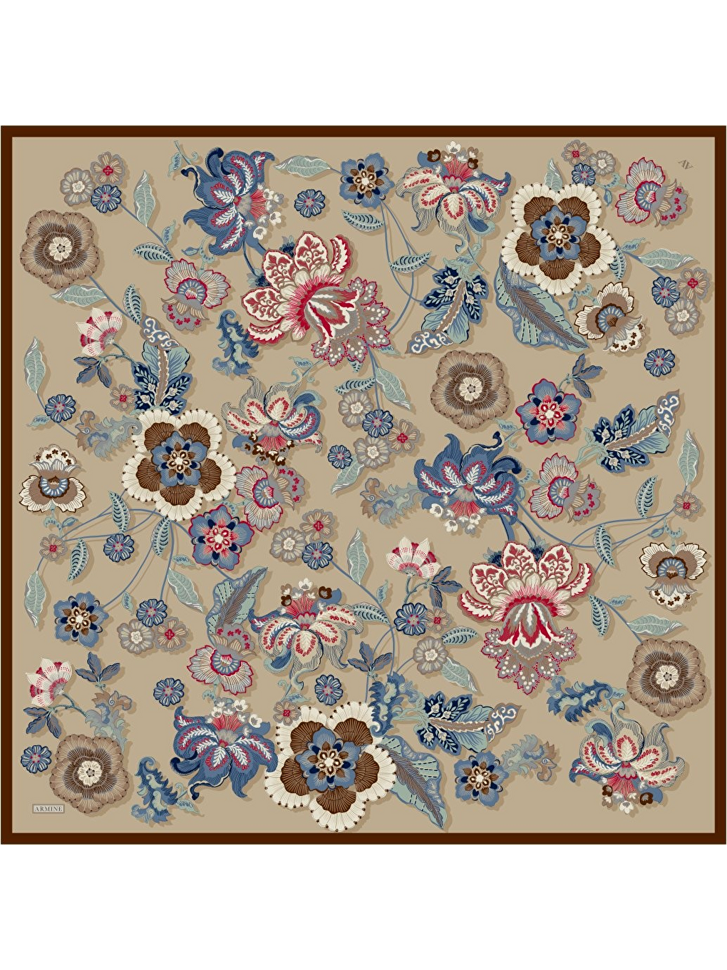 Yeşil Saf İpek Twill Eşarp 9523D 55-4