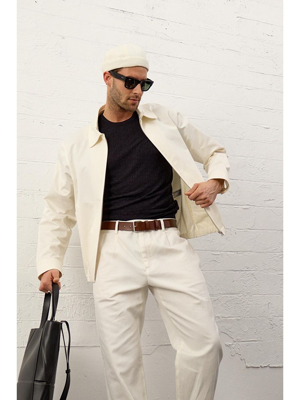 Danger Modelli Bisiklet Yaka Slim-Fit Yazlık Triko Tişört Koyu Lacivert - 4
