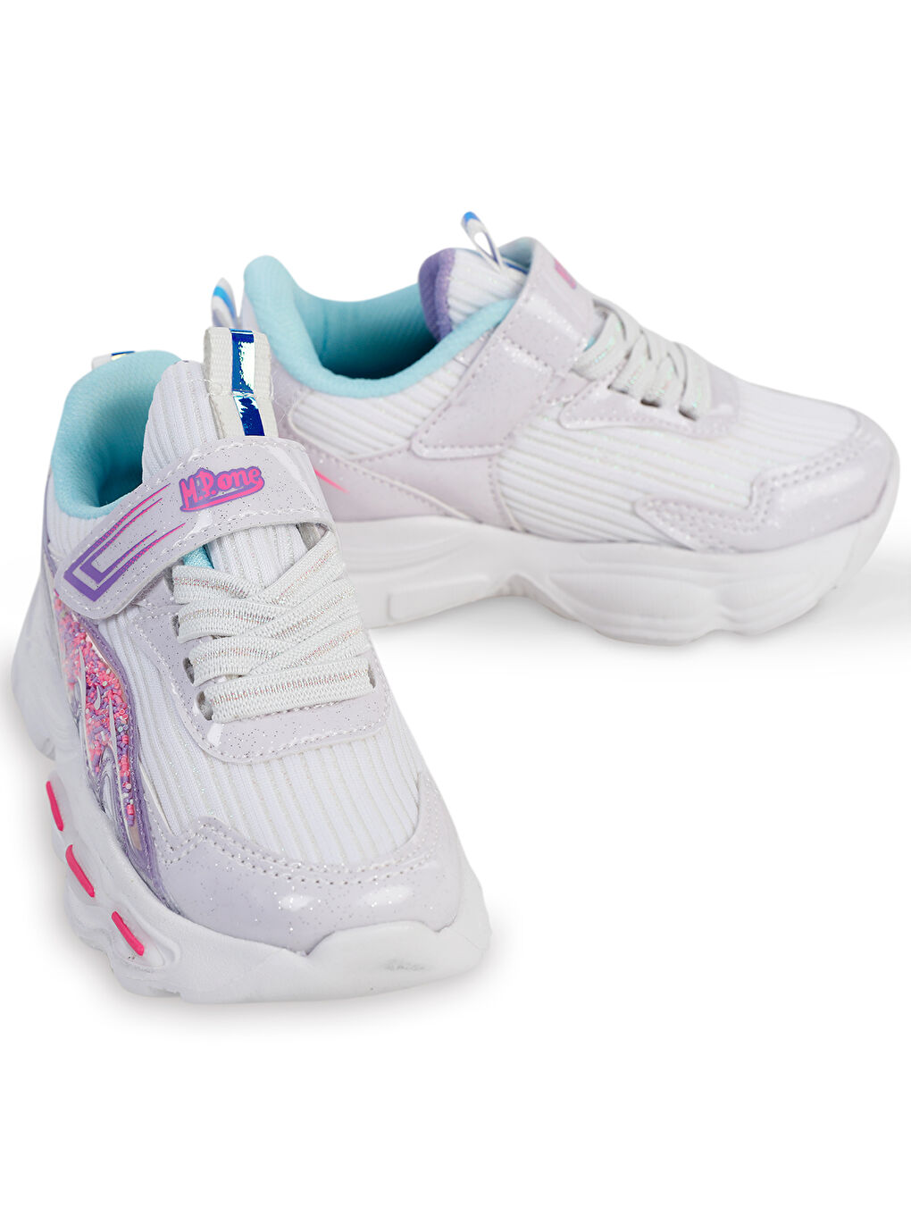Kız Çocuk Spor Ayakkabı 26-30 Numara Beyaz-Mor-1