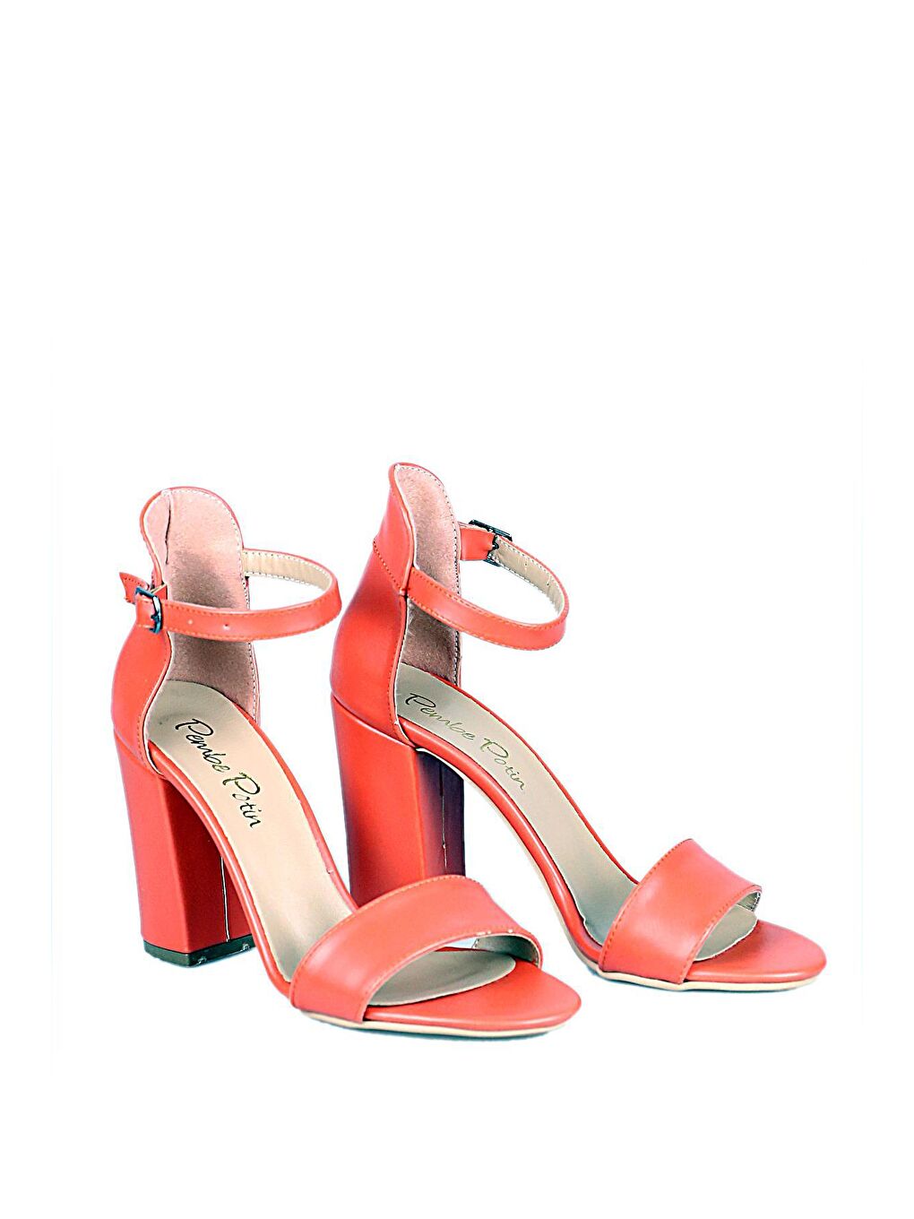 Turuncu Kalın Bant Kadın Topuklu Ayakkabı 001-200-21Cilt-3