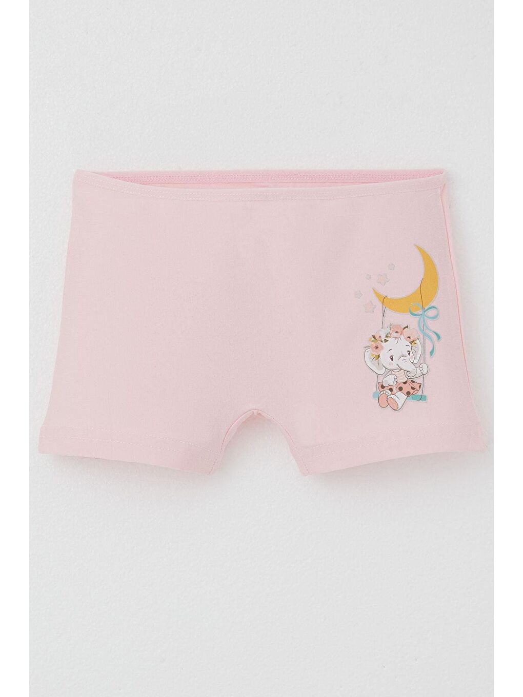 Kız Çocuk Boxer Sevimli Bebek Fil Baskılı Pembe (7 Yaş)