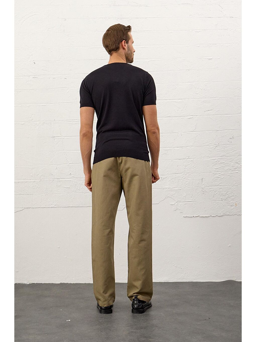 Danger Erkek Bisiklet Yaka Slim-Fit Yazlık Triko Tişört Koyu Lacivert - 5