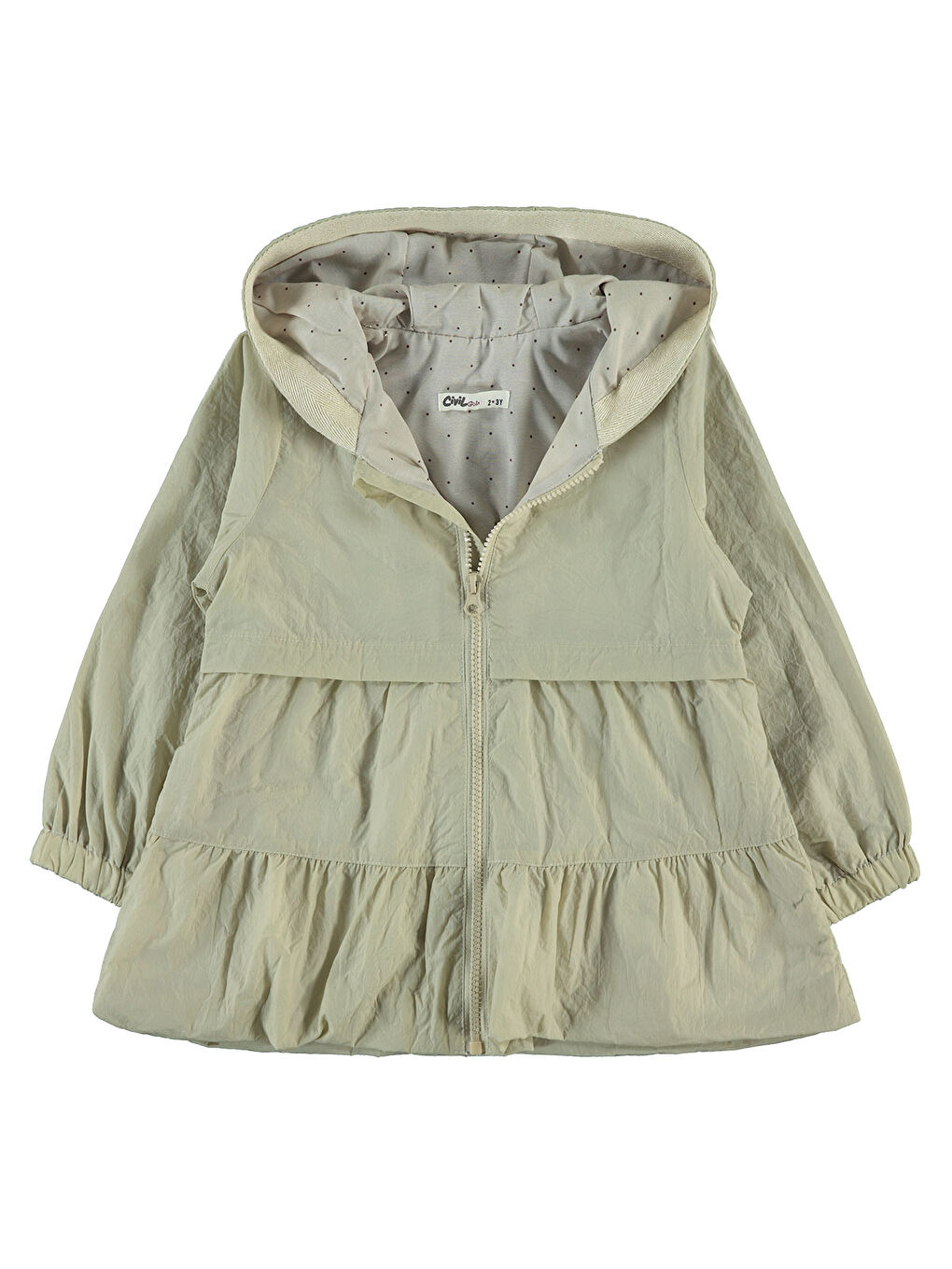 Girls Kız Çocuk Yağmurluk 2-5 Yaş Bej-1