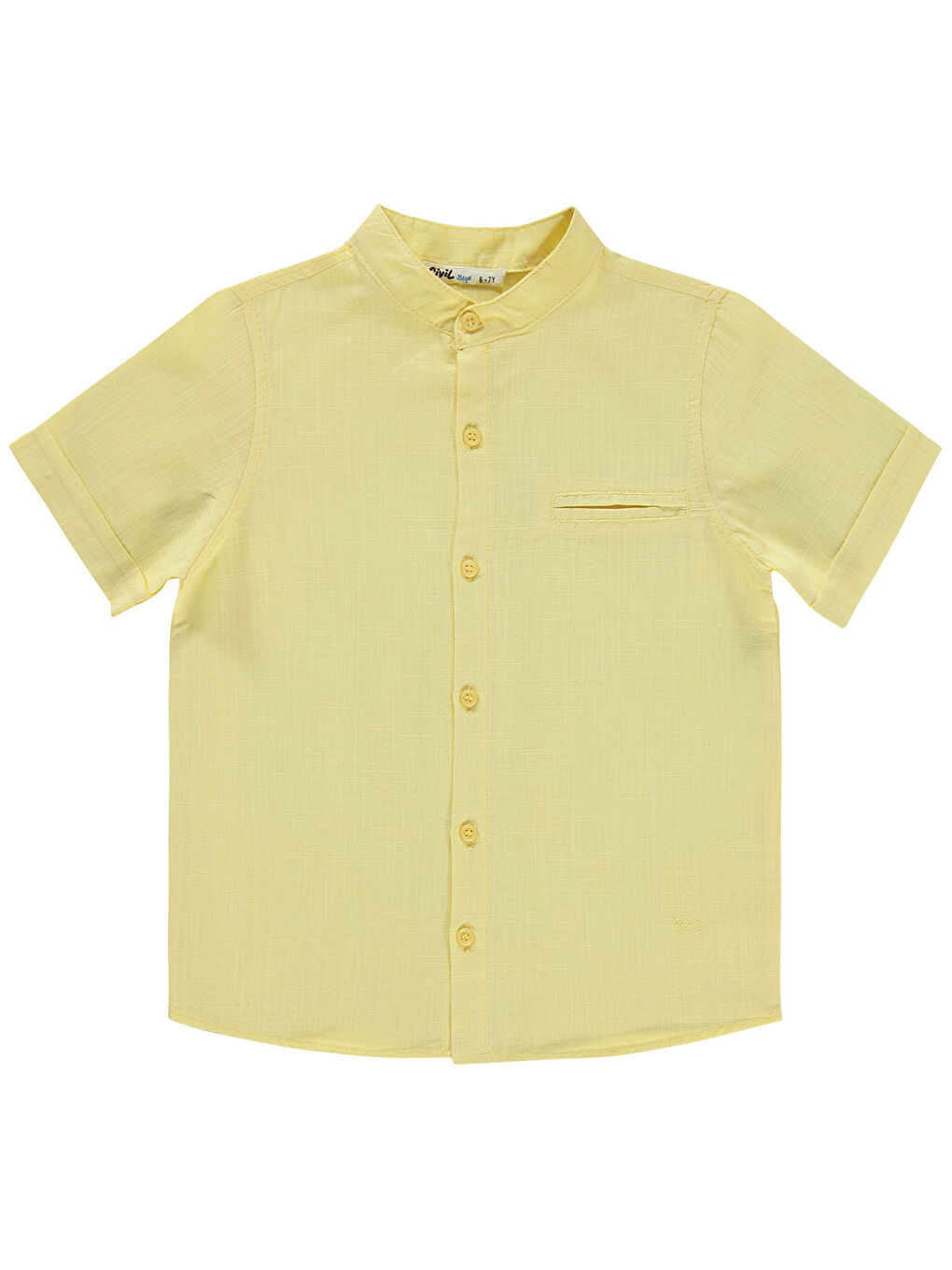 Boys Erkek Çocuk Gömlek 10-13 Yaş Açık Sarı