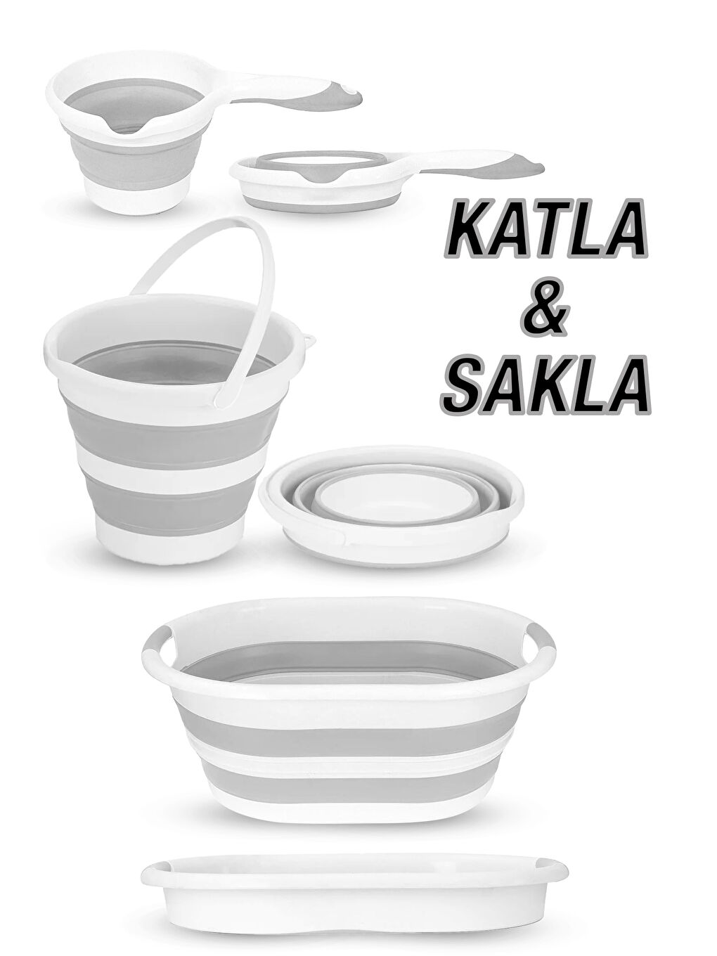 Yeşil 4'lü Kirli Çamaşır Sepeti 60 l-2