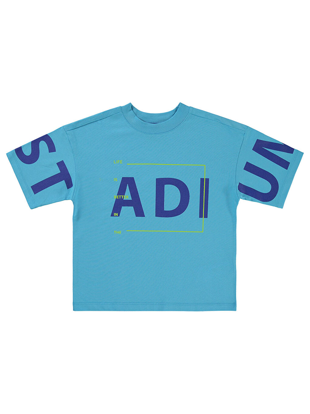 Boys Erkek Çocuk Tişört 6-9 Yaş Turkuaz-2