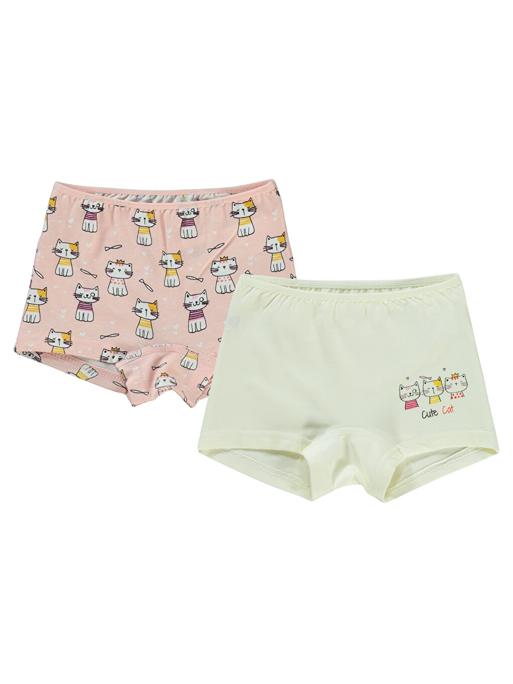 Girls Kız Çocuk 2'li Boxer Set 2-10 Yaş Pembe