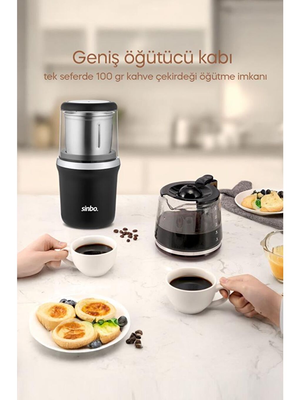 SCM-2982 Kahve Ve Baharat Öğütücü Krom-1