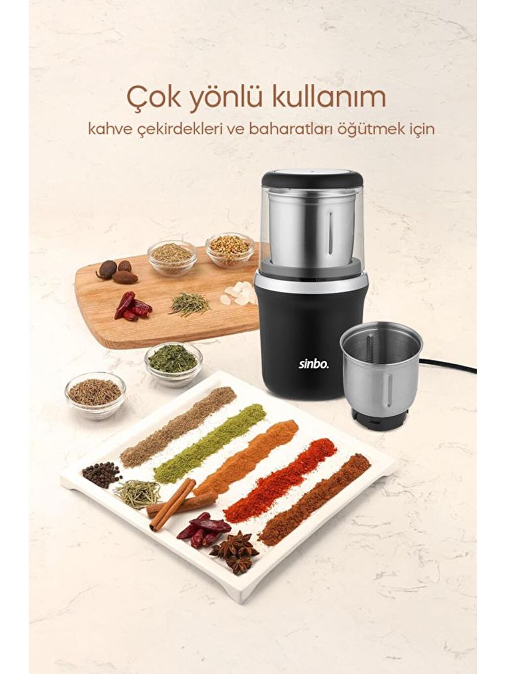 SCM-2982 Kahve Ve Baharat Öğütücü Krom-2