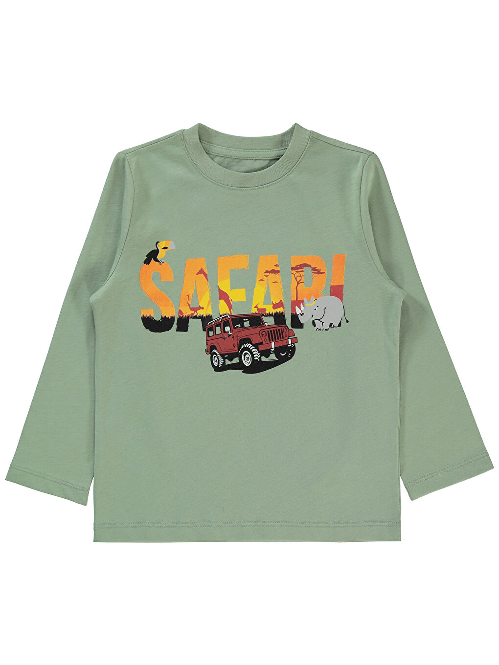 Boys Erkek Çocuk Sweatshirt 2-5 Yaş Soft Haki