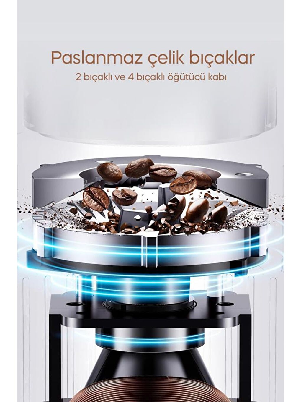 SCM-2982 Kahve Ve Baharat Öğütücü Krom-4