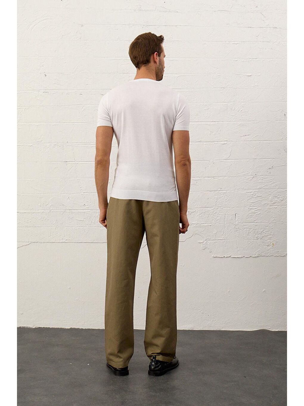 Danger Erkek Bisiklet Yaka Slim-Fit Yazlık Triko Tişört Beyaz - 3