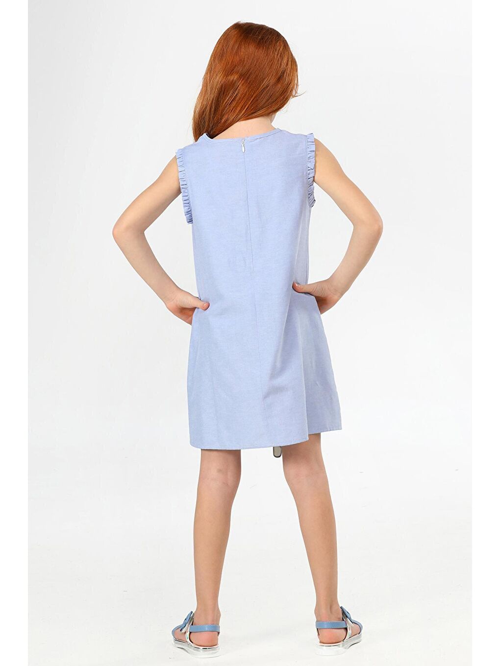 Cute Mavi Kız Elbise