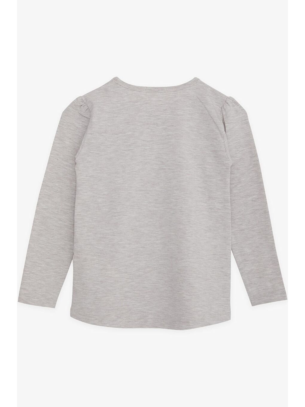 Kız Çocuk Uzun Kollu Tişört Kız Bakılı Bej Melanj (4-9 Yaş)-1