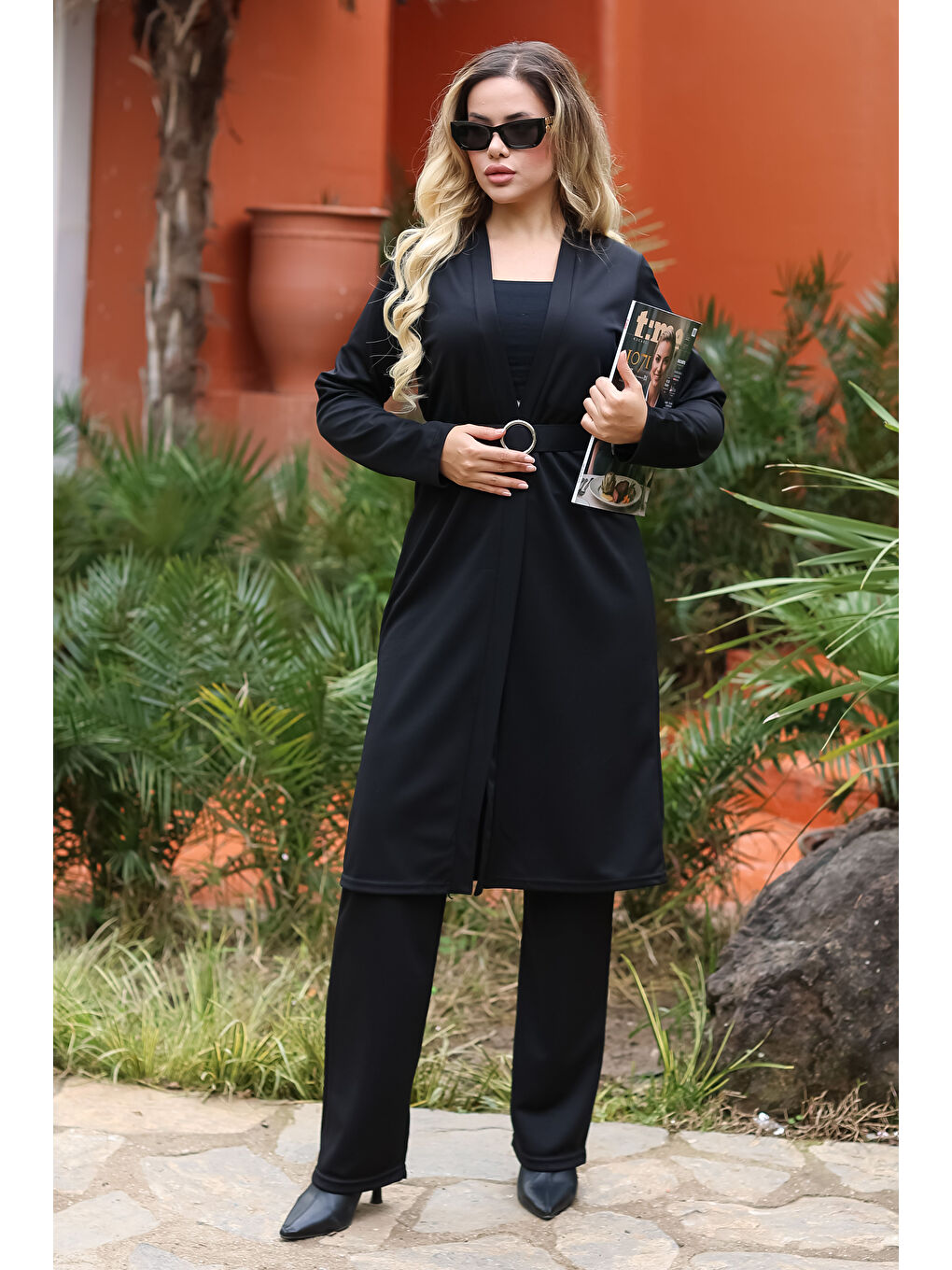 Hırka Pantolon İkili Takım Siyah - 13197-1