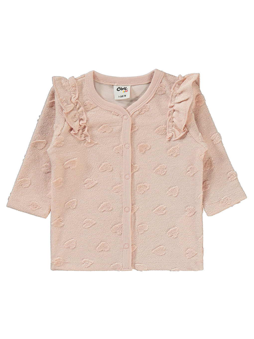 Pembe Baby Kız Bebek Pijama Takımı 1-6 Ay Pudra-1