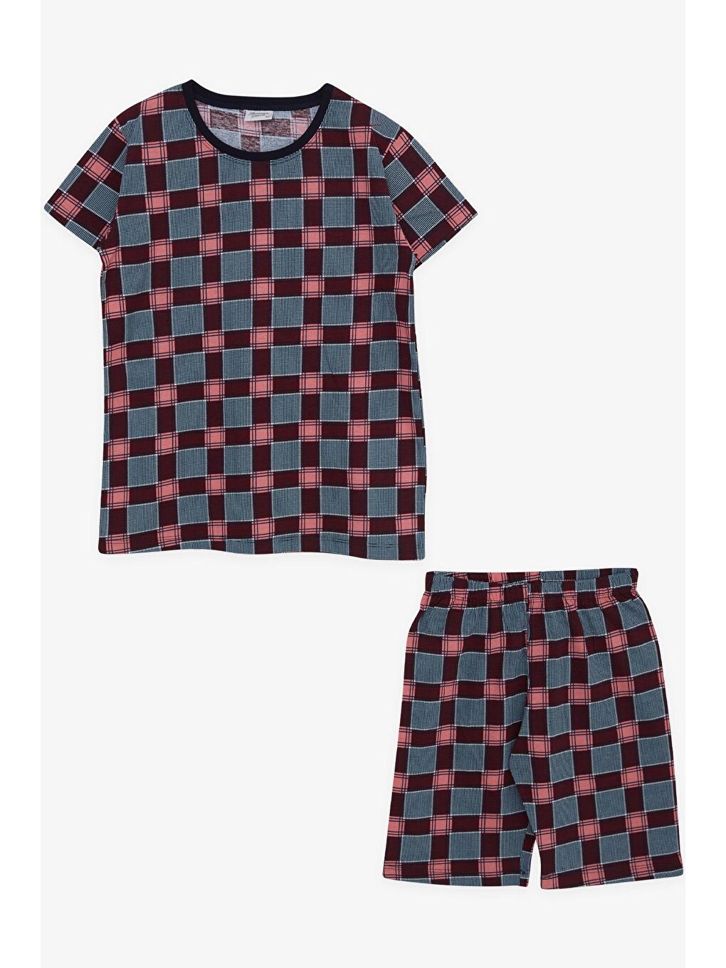 Kız Çocuk Şortlu Pijama Takımı Ekose Desenli Karışık Renk (10-13 Yaş)