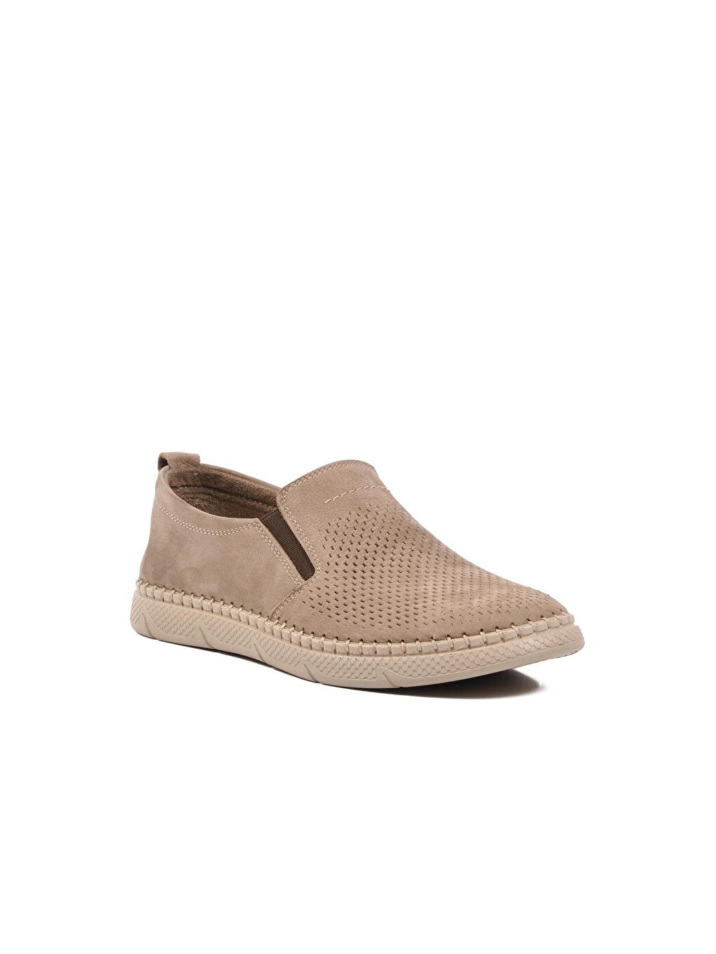 Karışık Punto 24 Kum Nubuk Hakiki Deri Erkek Günlük Ayakkabı-2