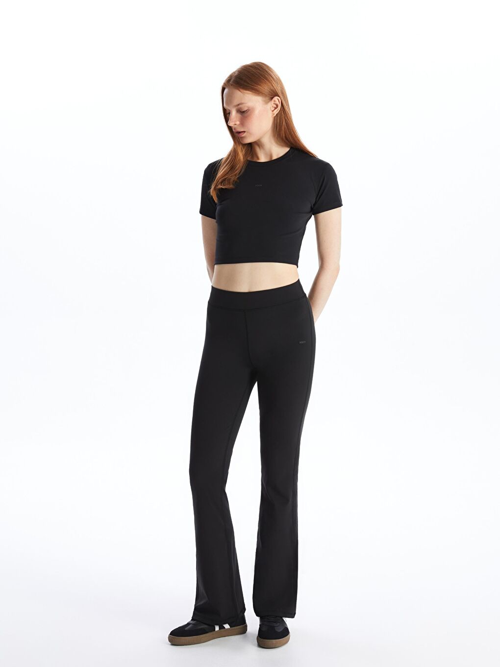 KOOR Siyah Yoga Pantolonu/Flare Paça Tayt Bgl07