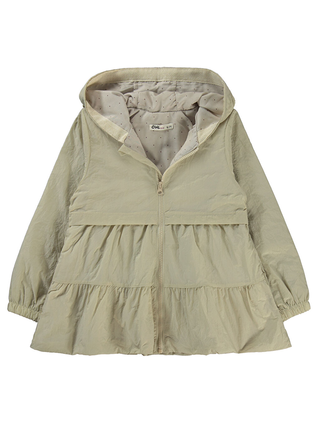Girls Kız Çocuk Yağmurluk 6-9 Yaş Bej-1
