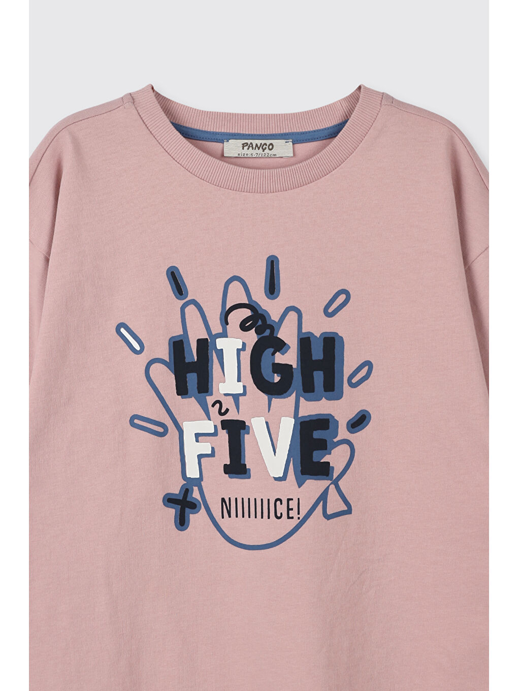 Erkek Çocuk Baskılı Bisiklet Yaka Kısa Kollu Pembe Tişört-6