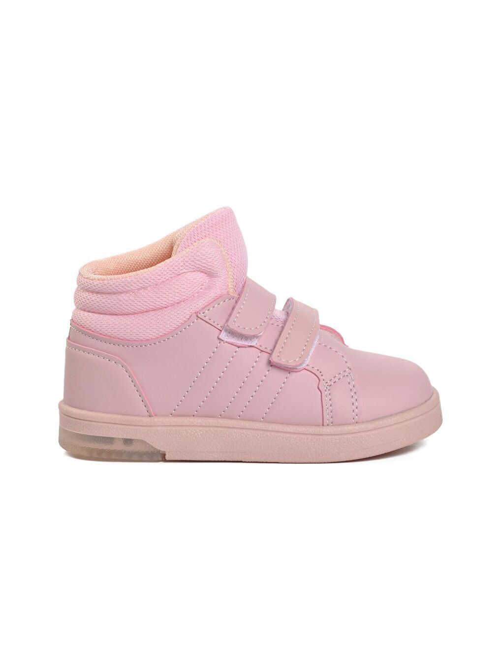 Pembe Pudra Cırtlı Çocuk Bilek Boy Sneaker Pepe Uzun-P