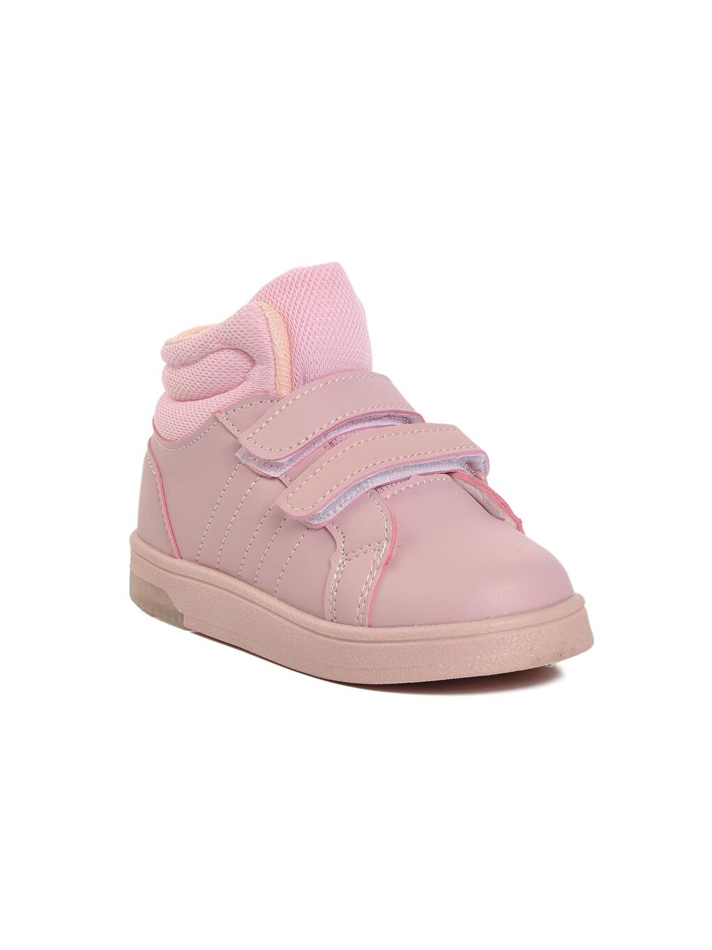 Pembe Pudra Cırtlı Çocuk Bilek Boy Sneaker Pepe Uzun-P-2
