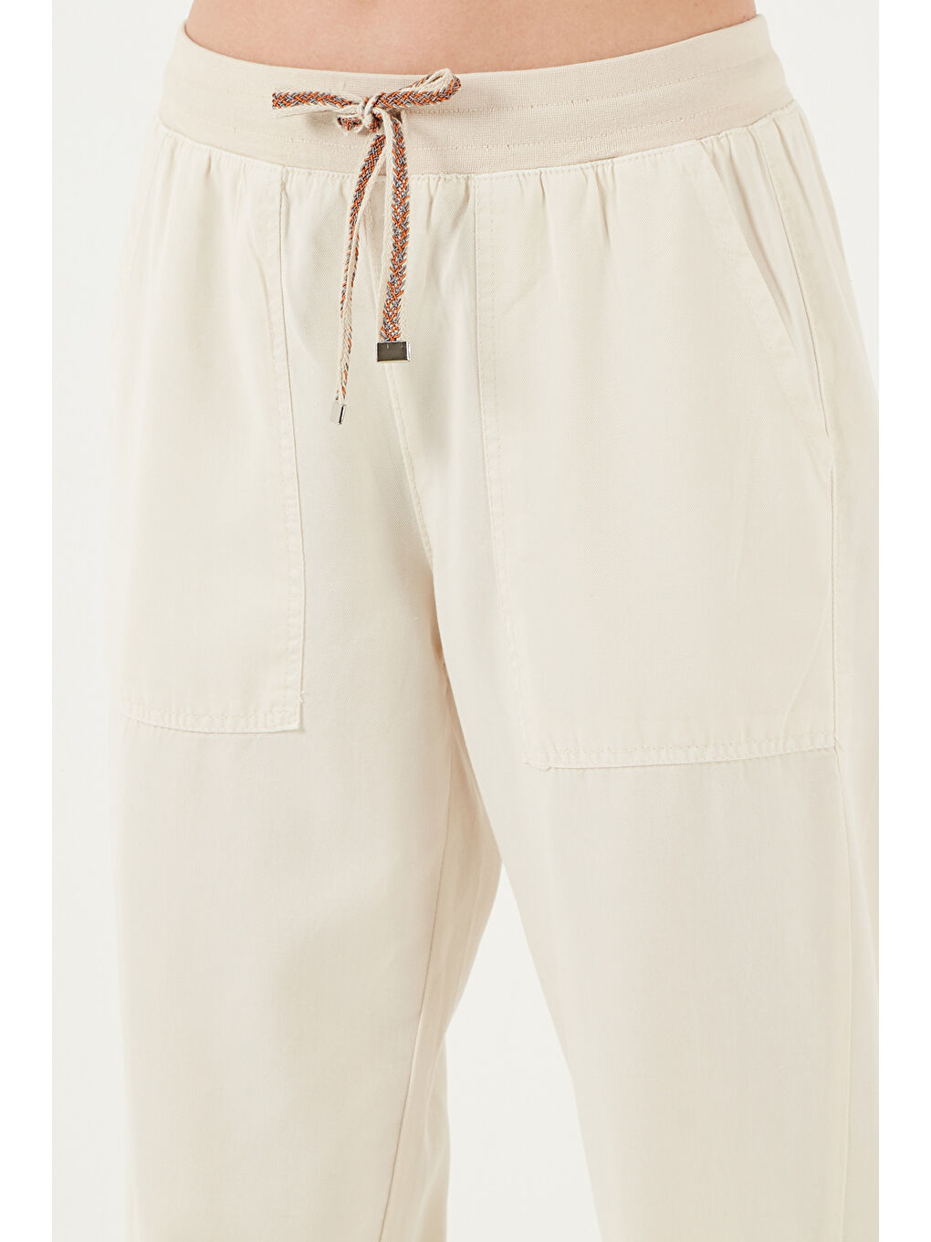 Lela Bej Regular Fit Yüksek Bel Jogger Spor Kadın Pantolon 668Yp5039 - 1