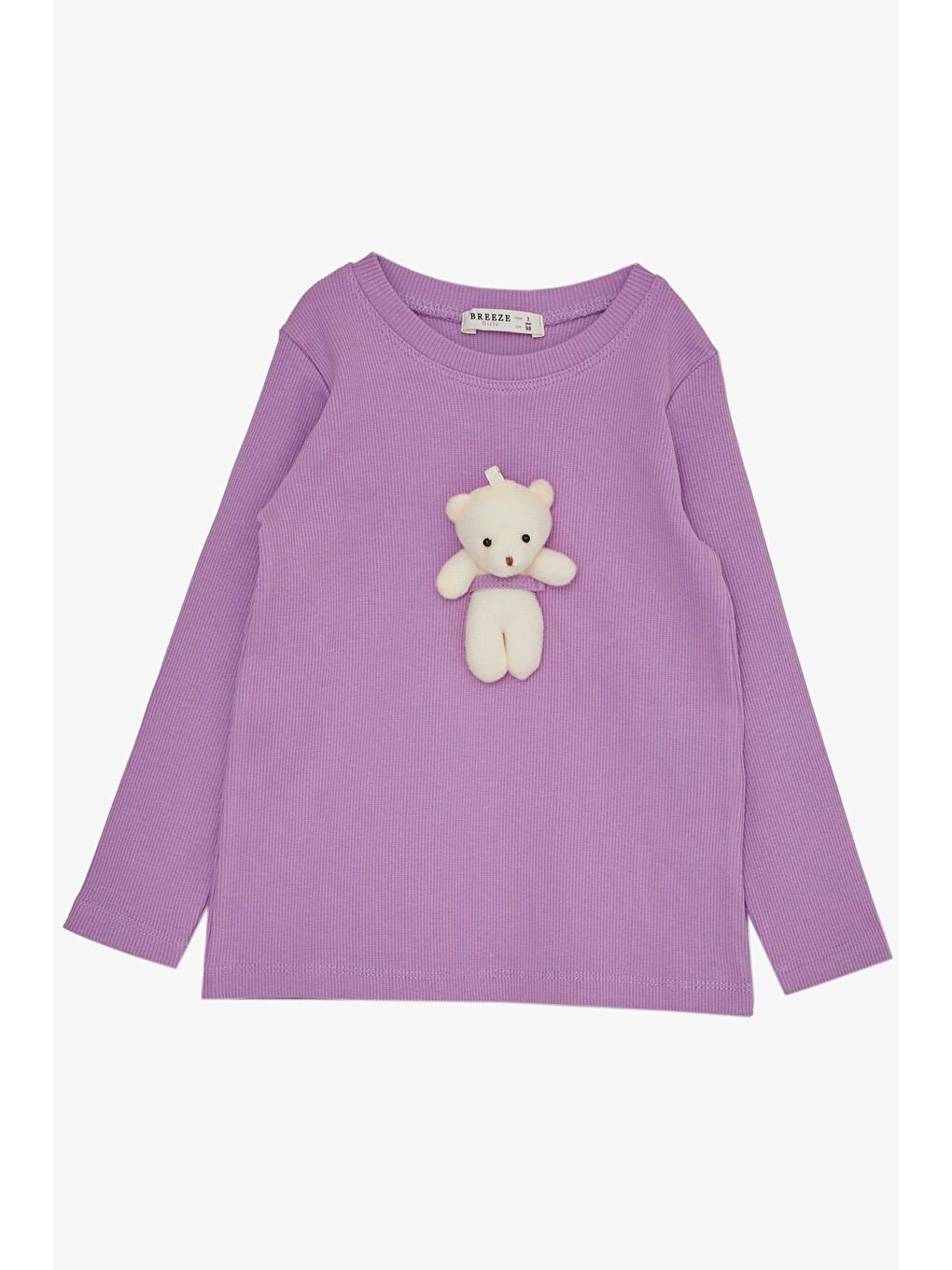 Kız Çocuk Taytlı Takım Oyuncak Ayıcık Aksesuarlı Lila (2-6 Yaş)-2