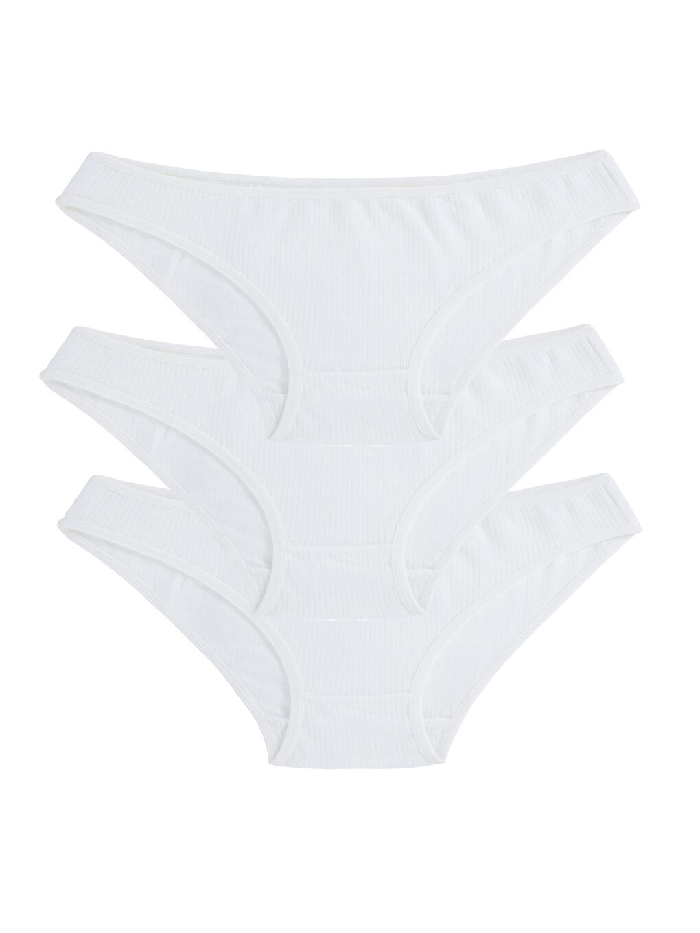 Kadın Beyaz Fitilli 3Lü Külot 135