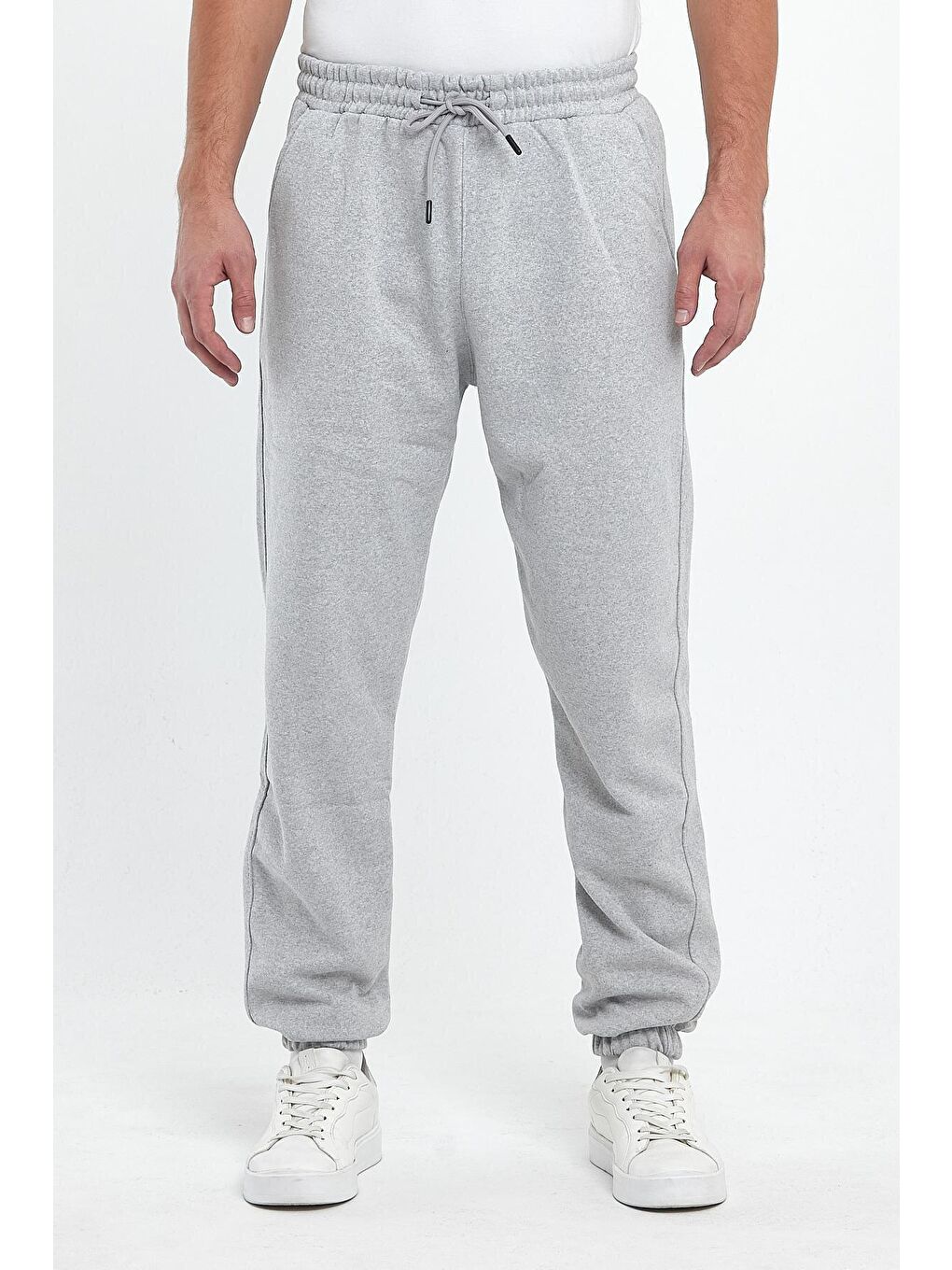 Gri Regular Fit Beli Lastikli Rahat Pamuklu Erkek Eşofman Altı RF0449