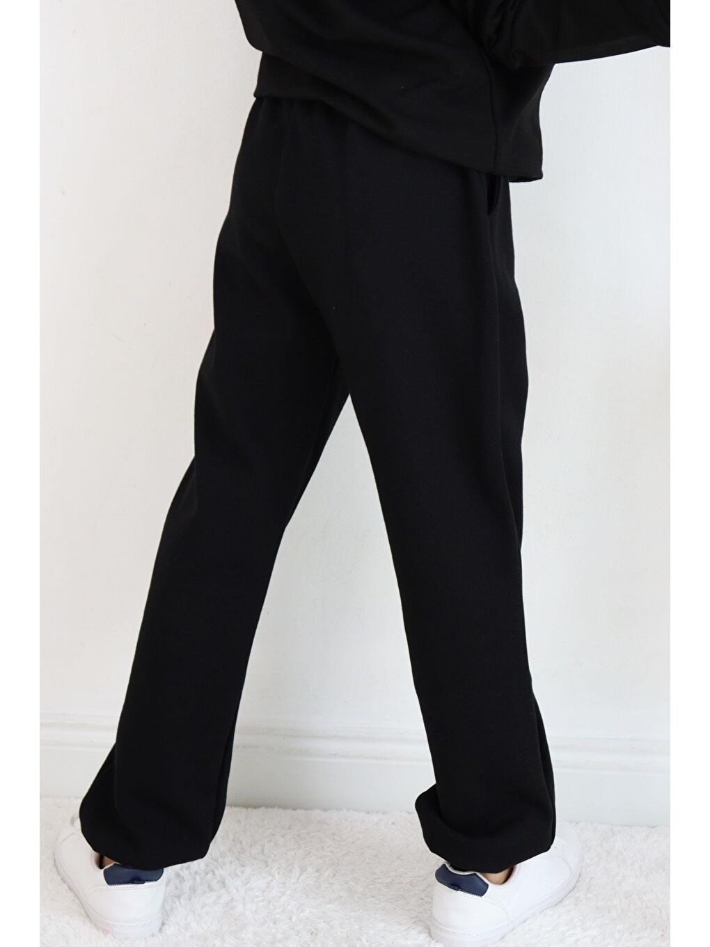 Erkek Çocuk Alt Bağcıklı Yazı Armalı Cepli Siyah (11 Yaş)-3