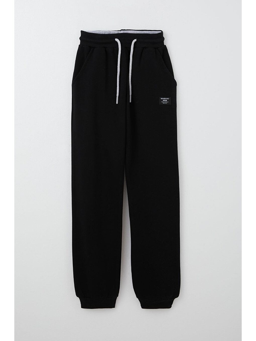 Erkek Çocuk Alt Bağcıklı Yazı Armalı Cepli Siyah (11 Yaş)-4