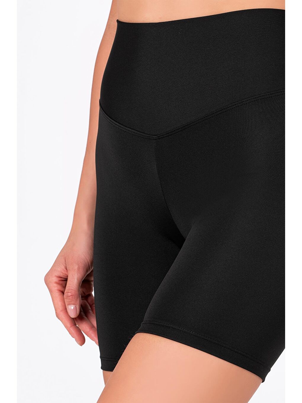 Siyah Kadın Şort Tayt-3