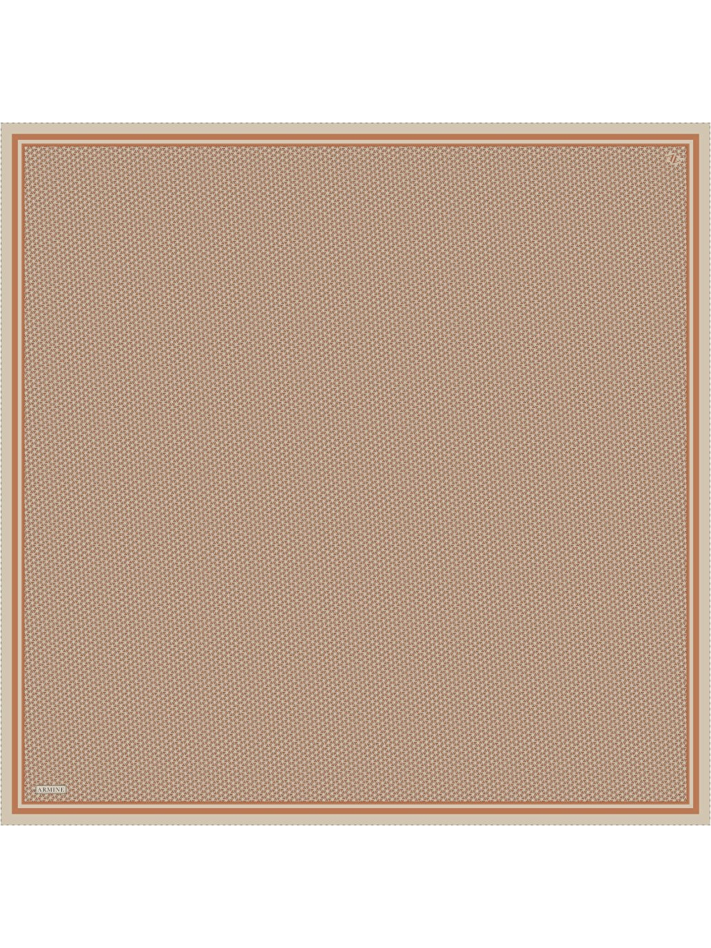 Kahverengi Saf İpek Twill Eşarp 9528D 04-4