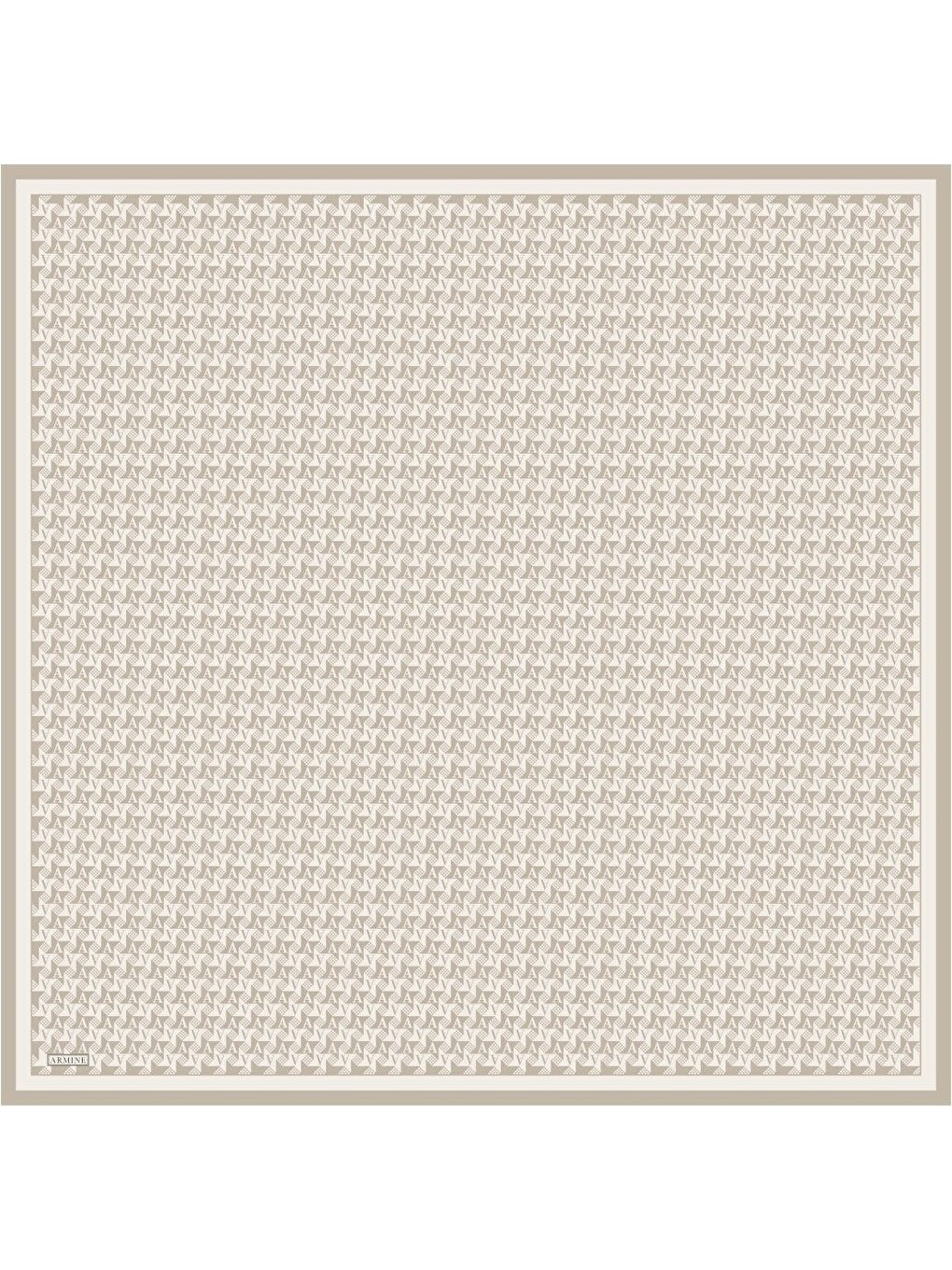 Kahverengi Saf İpek Twill Eşarp 9556D 80-3