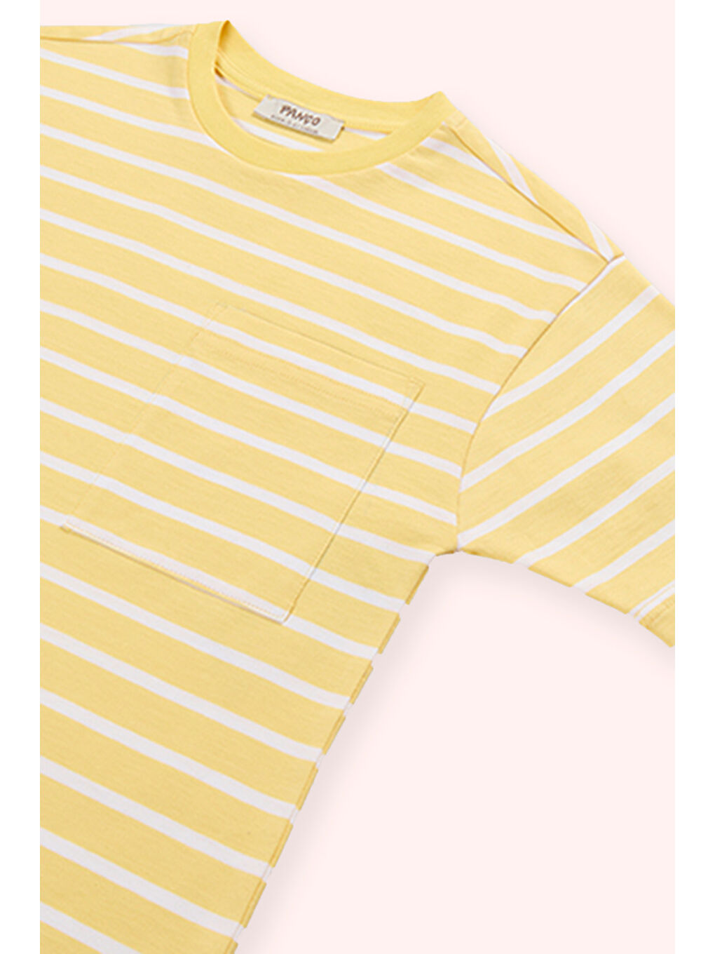 Erkek Çocuk Çizgili Sarı Tişört-4