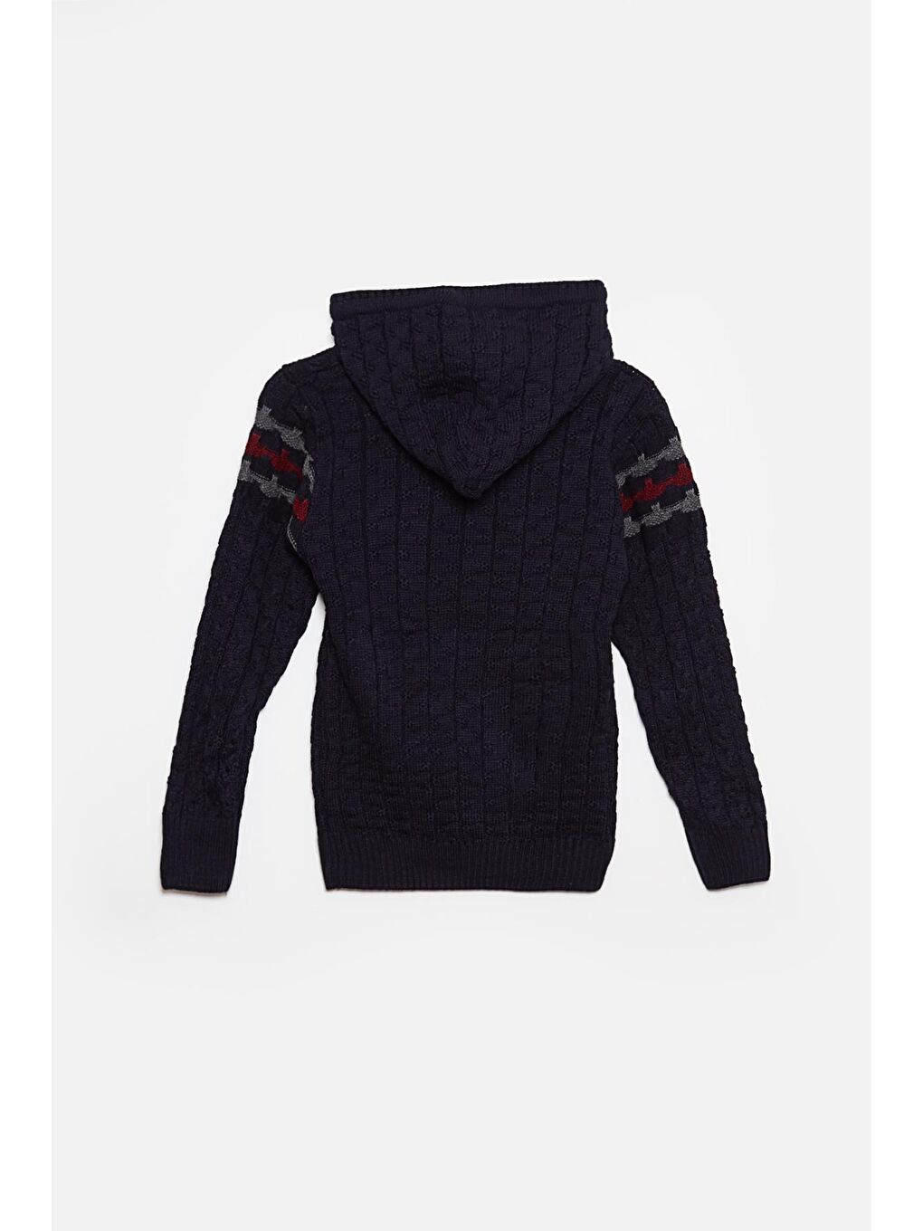 Lacivert Kürk Detaylı Triko Erkek Çocuk Hırka-1