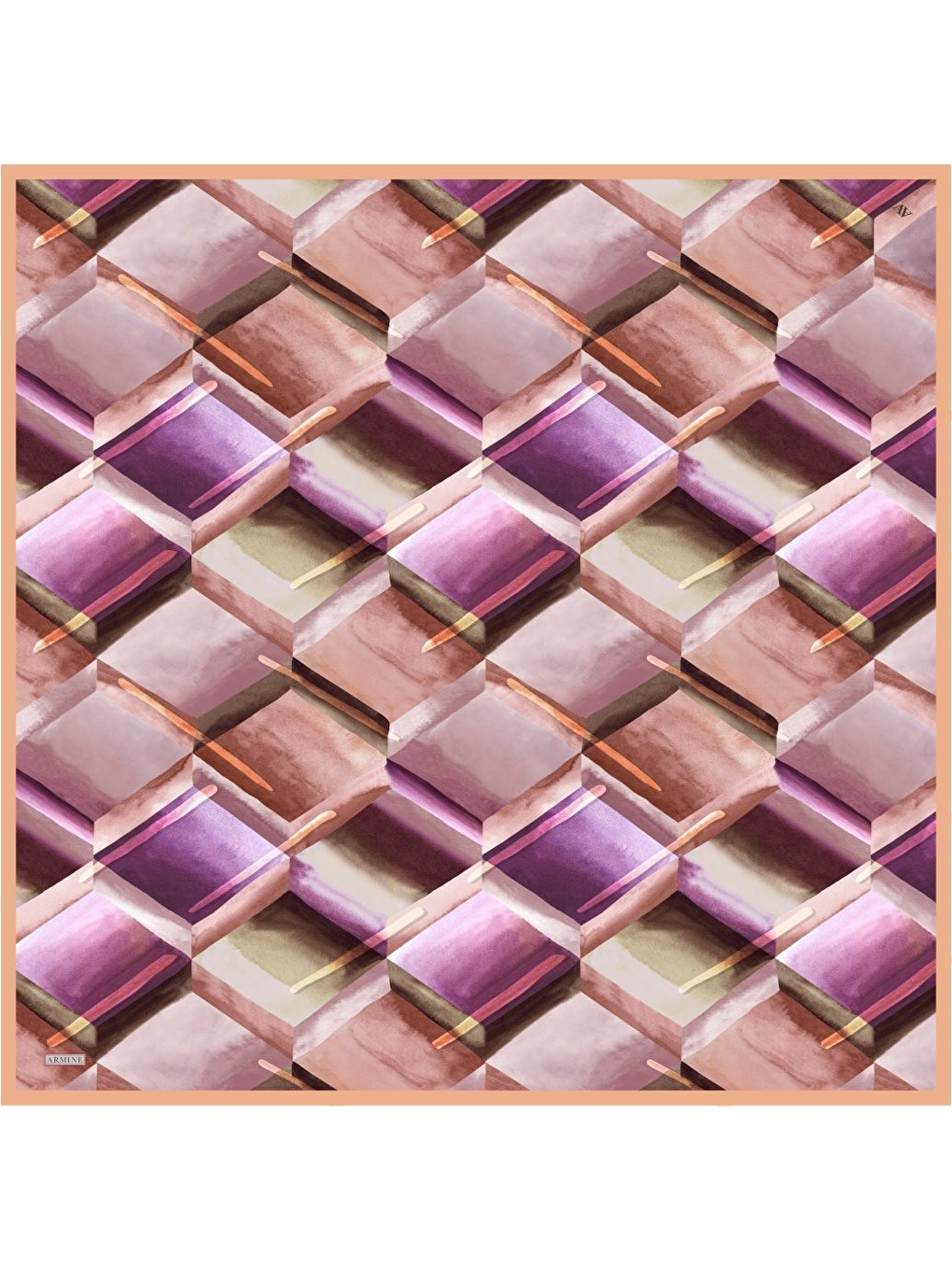 Pembe Saf İpek Twill Eşarp 9510D 33-4