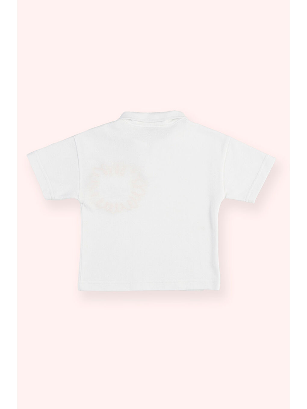 Erkek Bebek Beyaz Polo Yaka Tişört-3