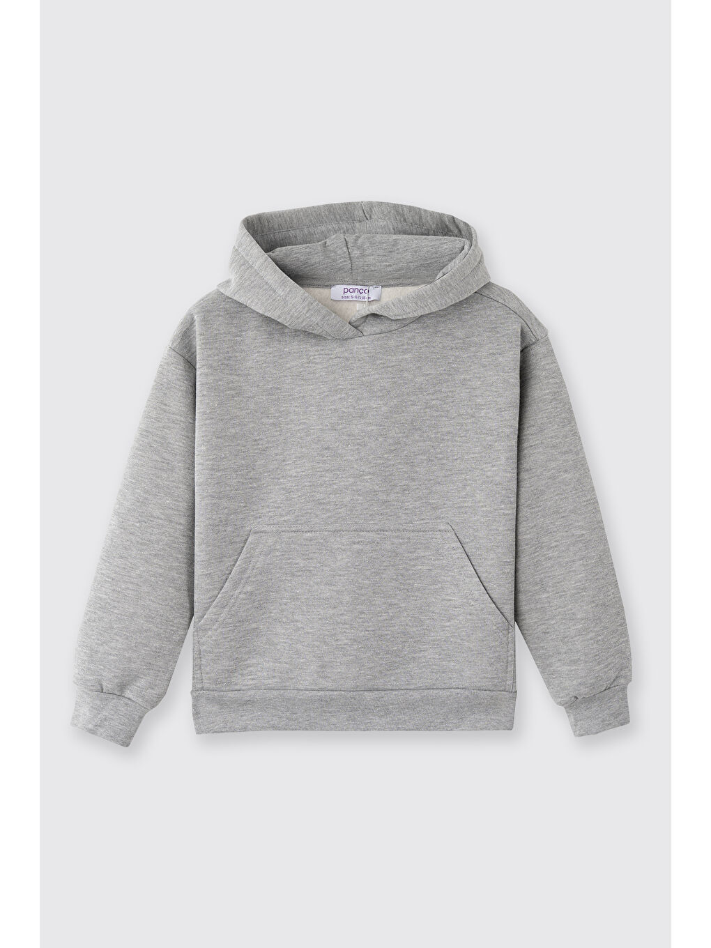 Kız Çocuk Kapüşonlu Gri Sweatshirt-4