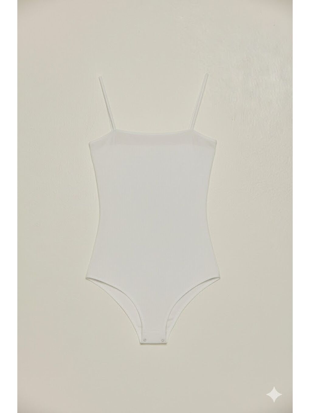 C11923 İp Askılı Dikişsiz Çıtçıtlı Body Beyaz-1