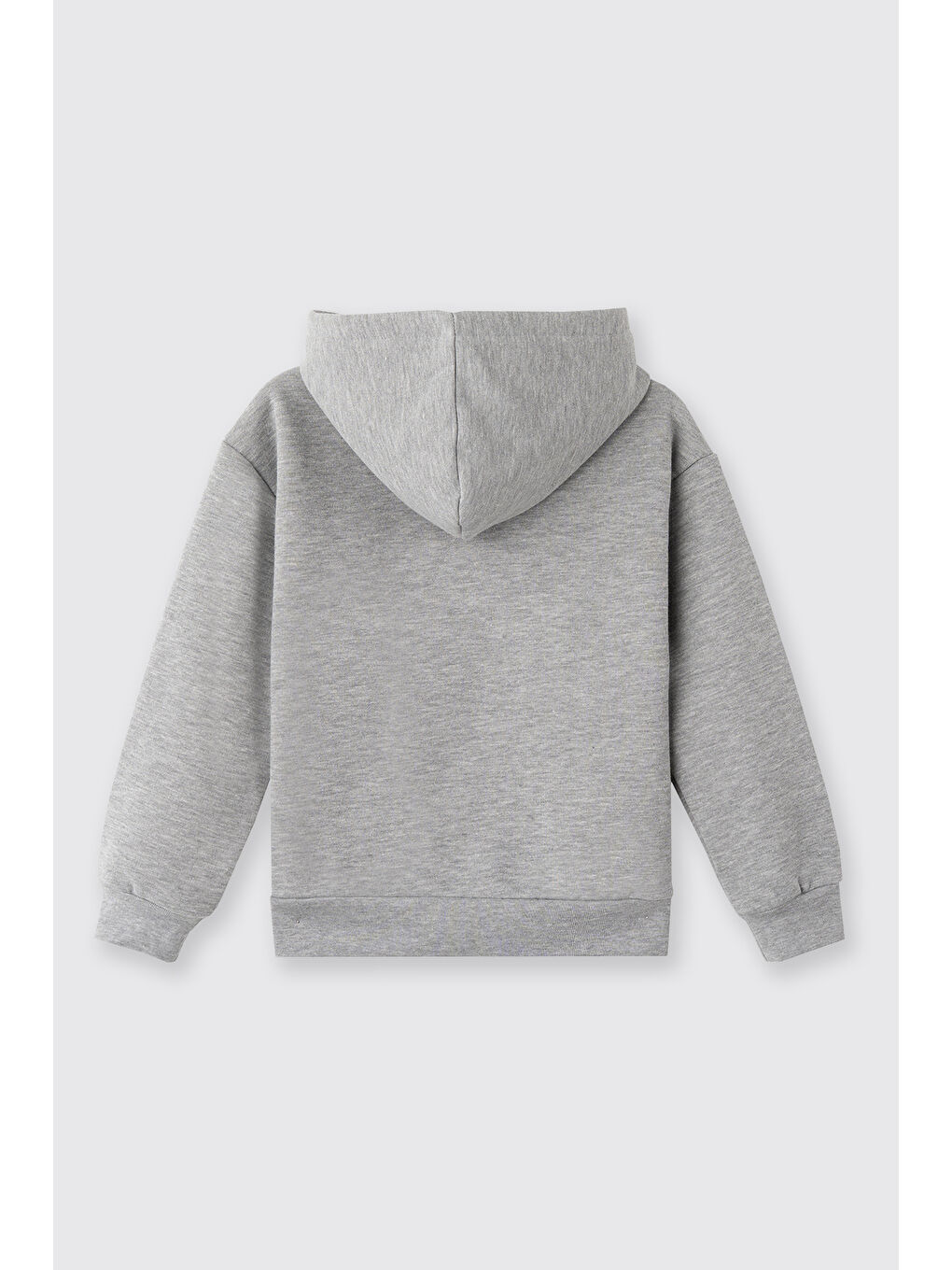 Kız Çocuk Kapüşonlu Gri Sweatshirt-5