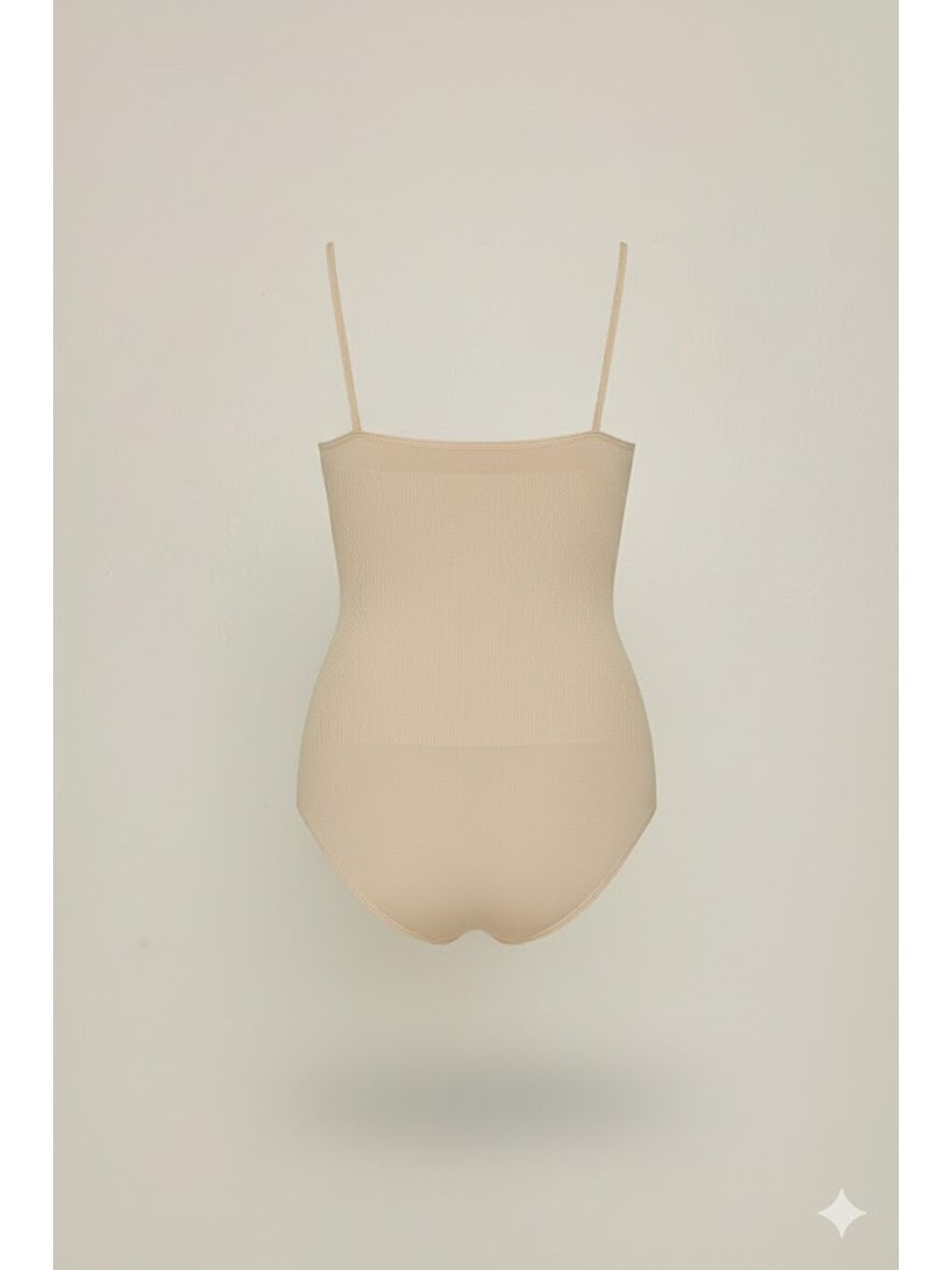 Bej C11923 İp Askılı Dikişsiz Çıtçıtlı Body Ten-1